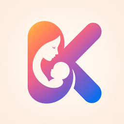 Kin icon — a parent cradling a baby inside the letter K